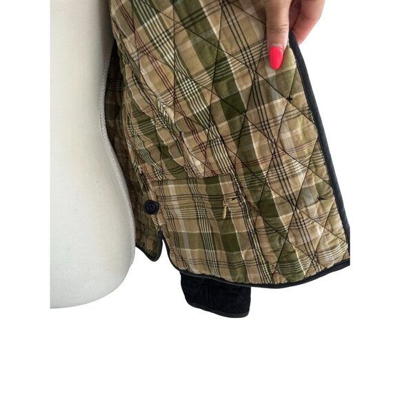 LL BEAN Vintage Black Quilted Jacket Size 0 - Picture 7 of 7